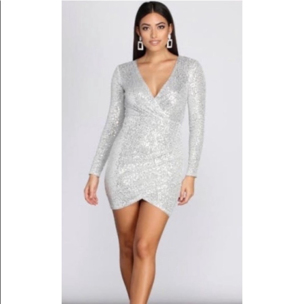 Windsor silver sequin dress